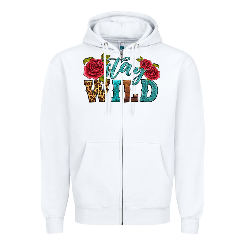 Stay Wild Zipper Hoodie by HRA Design Shop | Teevron