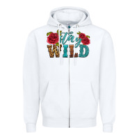 White stay wild Zipper Hoodie - HRA Design Shop