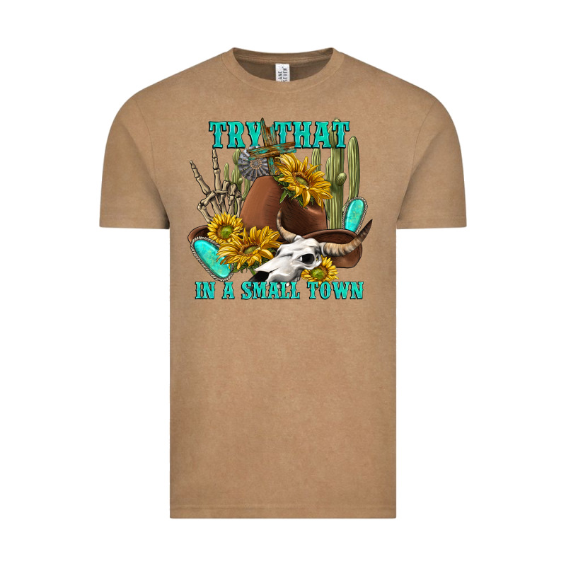 Try That In A Small Town Vintage Tee by texasbilliewilder | Teevron