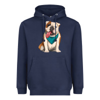 Navy english bulldog Heavyweight Hoodie - Artiststas