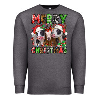 Charcoal Heather merry christmas heifers Premium Sweatshirt - Jasminsmagicworld