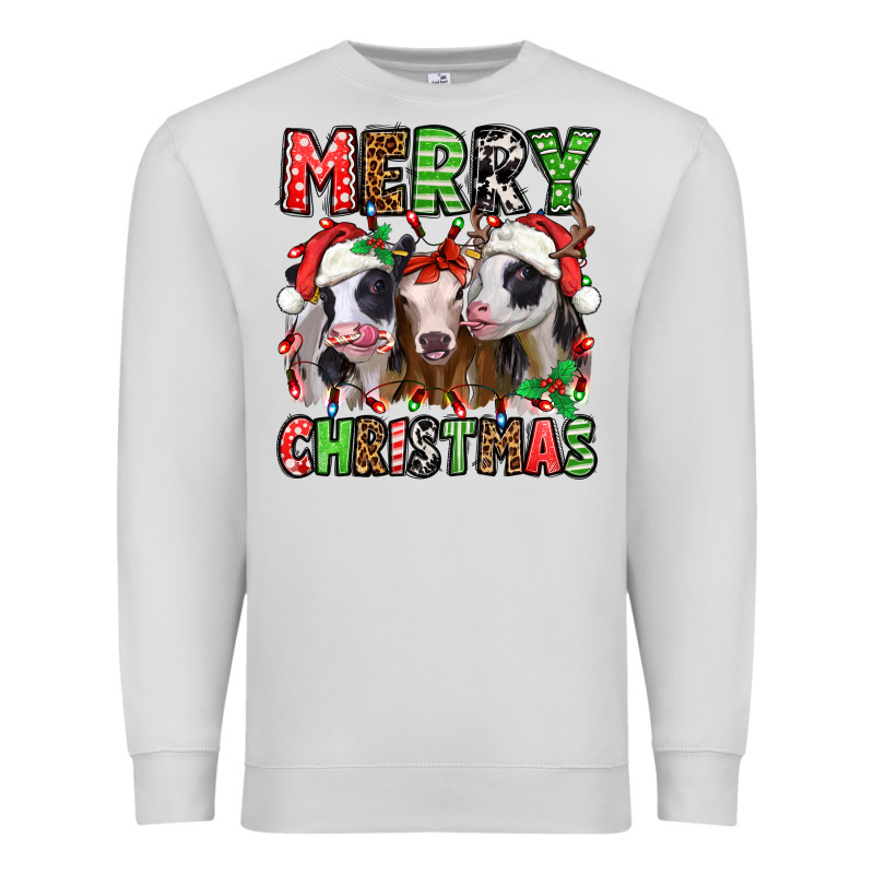 Merry Christmas Heifers Premium Sweatshirt by Jasminsmagicworld | Teevron