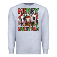 Heather Grey merry christmas heifers Premium Sweatshirt - Jasminsmagicworld