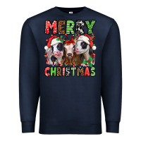 Navy merry christmas heifers Premium Sweatshirt - Jasminsmagicworld
