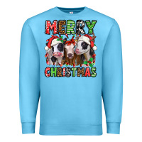Ocean Blue merry christmas heifers Premium Sweatshirt - Jasminsmagicworld