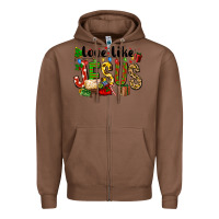 Chestnut Christmas love like jesus Zipper Hoodie - FaDigitalArtStudio
