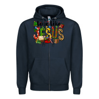 Navy Christmas love like jesus Zipper Hoodie - FaDigitalArtStudio