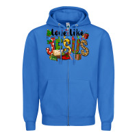 True Royal Christmas love like jesus Zipper Hoodie - FaDigitalArtStudio