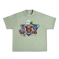 Oil Green Christmas snow cow joy Urban Heavy Tee - BarkalooDesign
