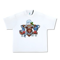 White Christmas snow cow joy Urban Heavy Tee - BarkalooDesign