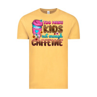 Vintage Mustard too many kids not enough caffeine Vintage Tee - Zillion Design Studio