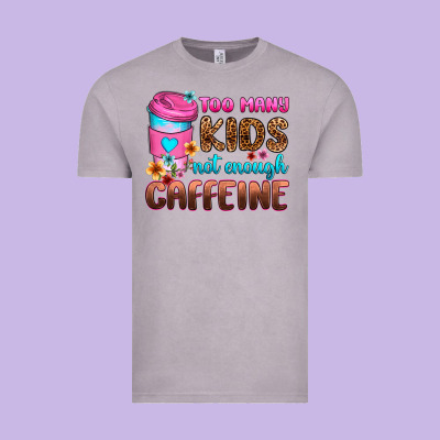 Too Many Kids Not Enough Caffeine Vintage Tee Designed By Zillion Design Studio