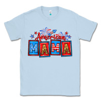 Dusty Blue American mama Classic Tee - Neo Western