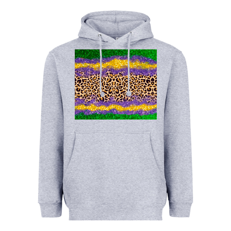 Mardi Gras Leopard Heavyweight Hoodie by AdoDesignShop | Teevron