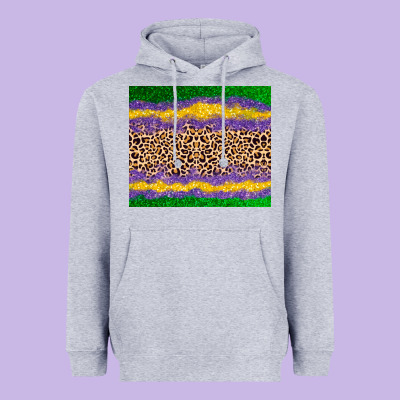 Mardi Gras Leopard Heavyweight Hoodie Designed By Adodesignshop