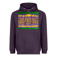 Plum mardi gras leopard Heavyweight Hoodie - AdoDesignShop