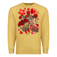 Antique Gold valentines day skeleton Premium Sweatshirt - NancyCooperArtShop
