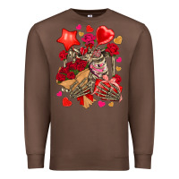 Chestnut valentines day skeleton Premium Sweatshirt - NancyCooperArtShop