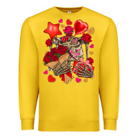 Lemon valentines day skeleton Premium Sweatshirt - NancyCooperArtShop