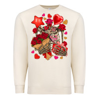 Sandshell valentines day skeleton Premium Sweatshirt - NancyCooperArtShop