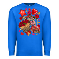 True Royal valentines day skeleton Premium Sweatshirt - NancyCooperArtShop