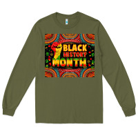 Army Green Black History Month Long Sleeve Tee - Zillion Design Studio