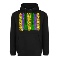 Black mardi gras leopard brushstrokes Heavyweight Hoodie - AdoDesignShop