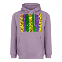 Lavender mardi gras leopard brushstrokes Heavyweight Hoodie - AdoDesignShop
