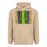 Mushroom mardi gras leopard brushstrokes Heavyweight Hoodie - AdoDesignShop