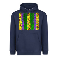 Navy mardi gras leopard brushstrokes Heavyweight Hoodie - AdoDesignShop