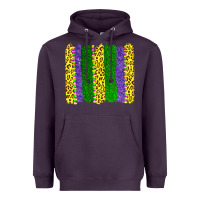 Plum mardi gras leopard brushstrokes Heavyweight Hoodie - AdoDesignShop