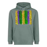 Sage mardi gras leopard brushstrokes Heavyweight Hoodie - AdoDesignShop