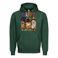Sports Green Happy hallothankmas dog Zipper Hoodie - FaDigitalArtStudio