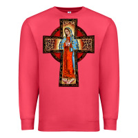Cardinal lady of guadalupe leopard cross Premium Sweatshirt - BarkalooDesign