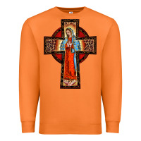 Carrot lady of guadalupe leopard cross Premium Sweatshirt - BarkalooDesign