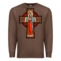 Chestnut lady of guadalupe leopard cross Premium Sweatshirt - BarkalooDesign