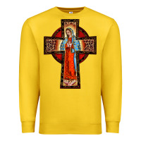 Lemon lady of guadalupe leopard cross Premium Sweatshirt - BarkalooDesign
