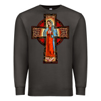 Smoke lady of guadalupe leopard cross Premium Sweatshirt - BarkalooDesign
