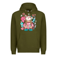 Army Green dentist gnome Premium Hoodie - NancyCooperArtShop