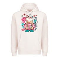 Pale Pink dentist gnome Premium Hoodie - NancyCooperArtShop