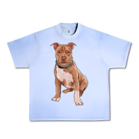 Grape Ice Brown Pitbull Urban Heavy Tee - RanaPortraitStore