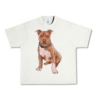 Pistachio Brown Pitbull Urban Heavy Tee - RanaPortraitStore