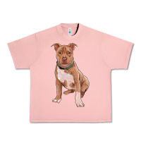 Salmon Brown Pitbull Urban Heavy Tee - RanaPortraitStore