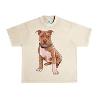 Sandshell Brown Pitbull Urban Heavy Tee - RanaPortraitStore