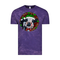 Cloud Purple Baby Cow Christmas Vintage Tee - RanaPortraitStore