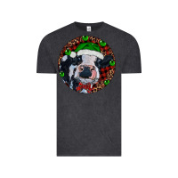 Vintage Black Baby Cow Christmas Vintage Tee - RanaPortraitStore