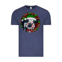 Vintage Denim Baby Cow Christmas Vintage Tee - RanaPortraitStore