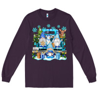 Plum snowman gnome truck Long Sleeve Tee - texasbilliewilder