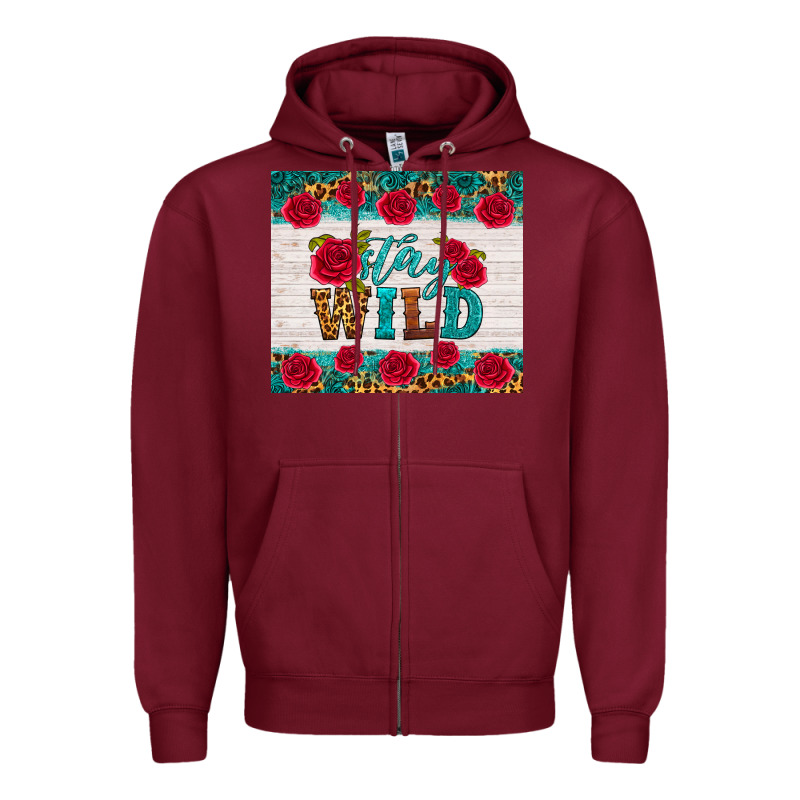 Stay Wild Zipper Hoodie by HRA Design Shop | Teevron