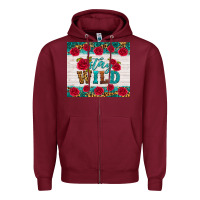 Burgundy stay wild Zipper Hoodie - HRA Design Shop